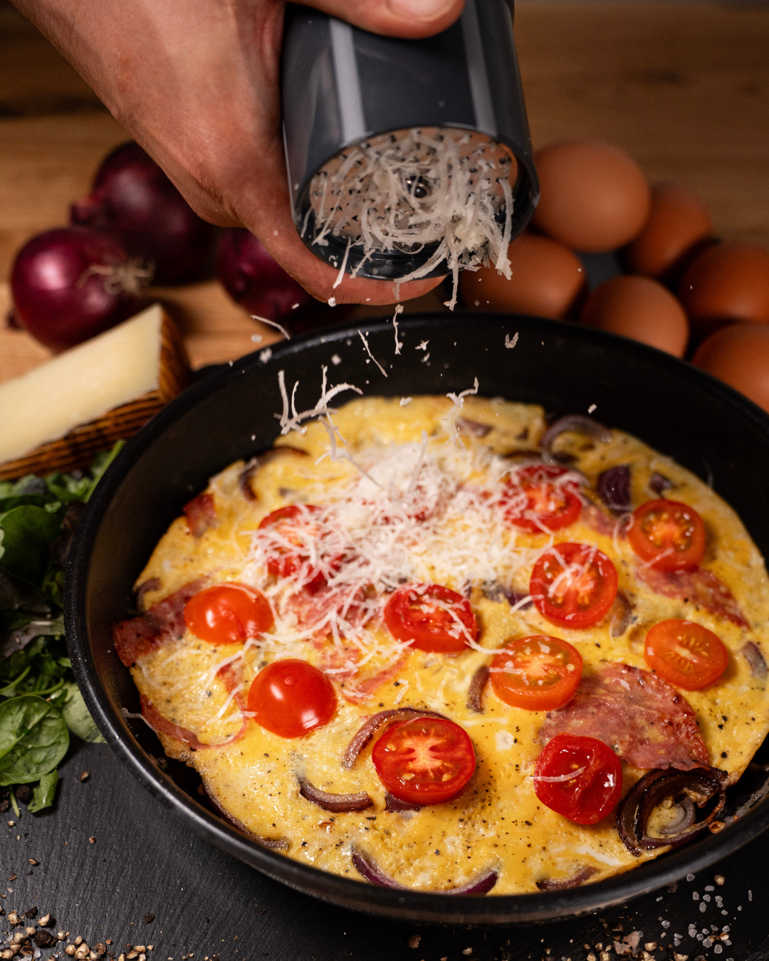 Omlette mit Manchego und Chorizo