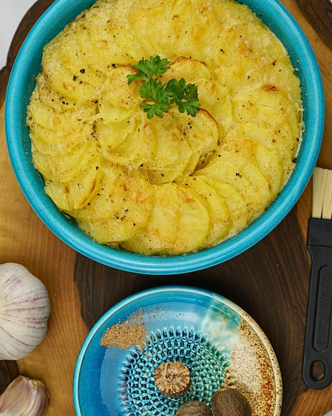Kartoffelgratin mit Muskatnuss