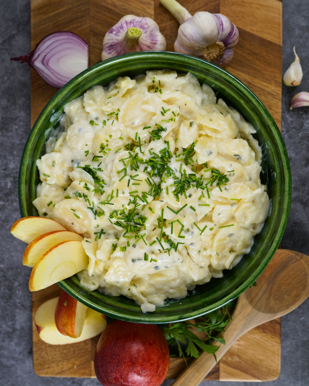 Kartoffelsalat mit Apfel-Senf Dressing
