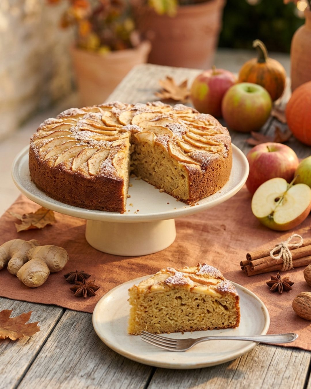Rezept für saftigen Apfelkuchen aus Rührteig in Springform, schnell und einfach zubereitet