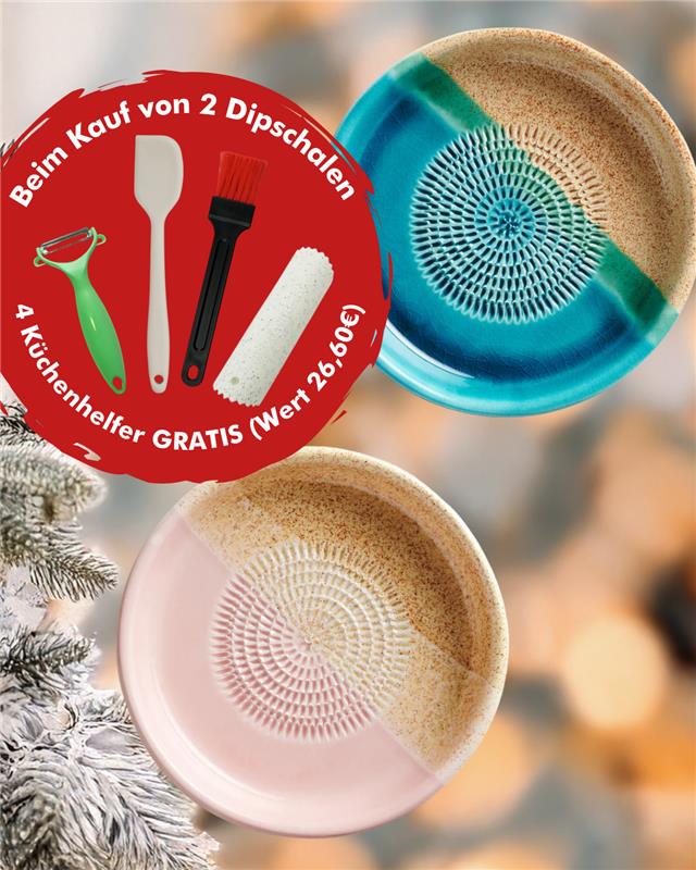 2 Dipschalen + 4 Küchenhelfer GRATIS