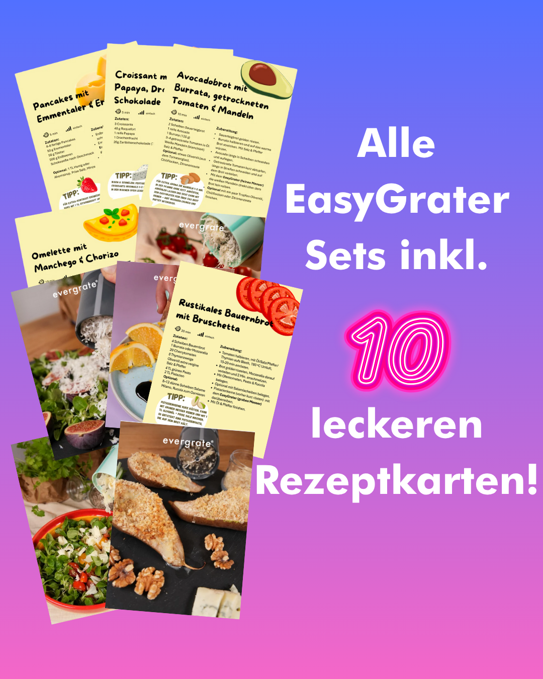 EasyGrater Weiss + 10 Rezeptkarten