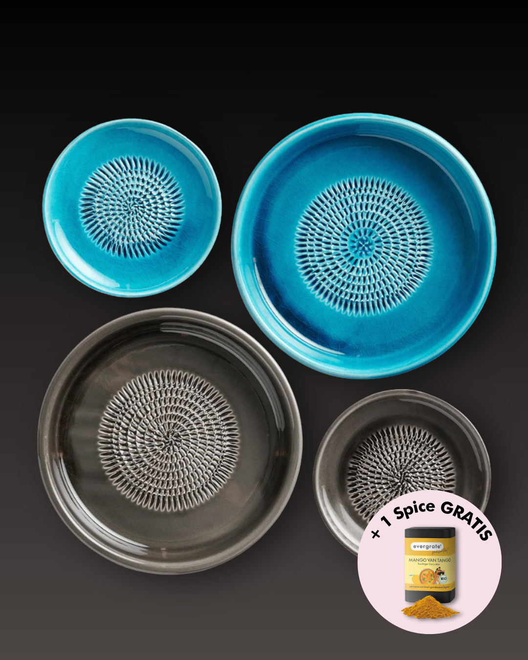 2 Tellerreiben und 2 Dipschalen nach Wahl *Family-Set*