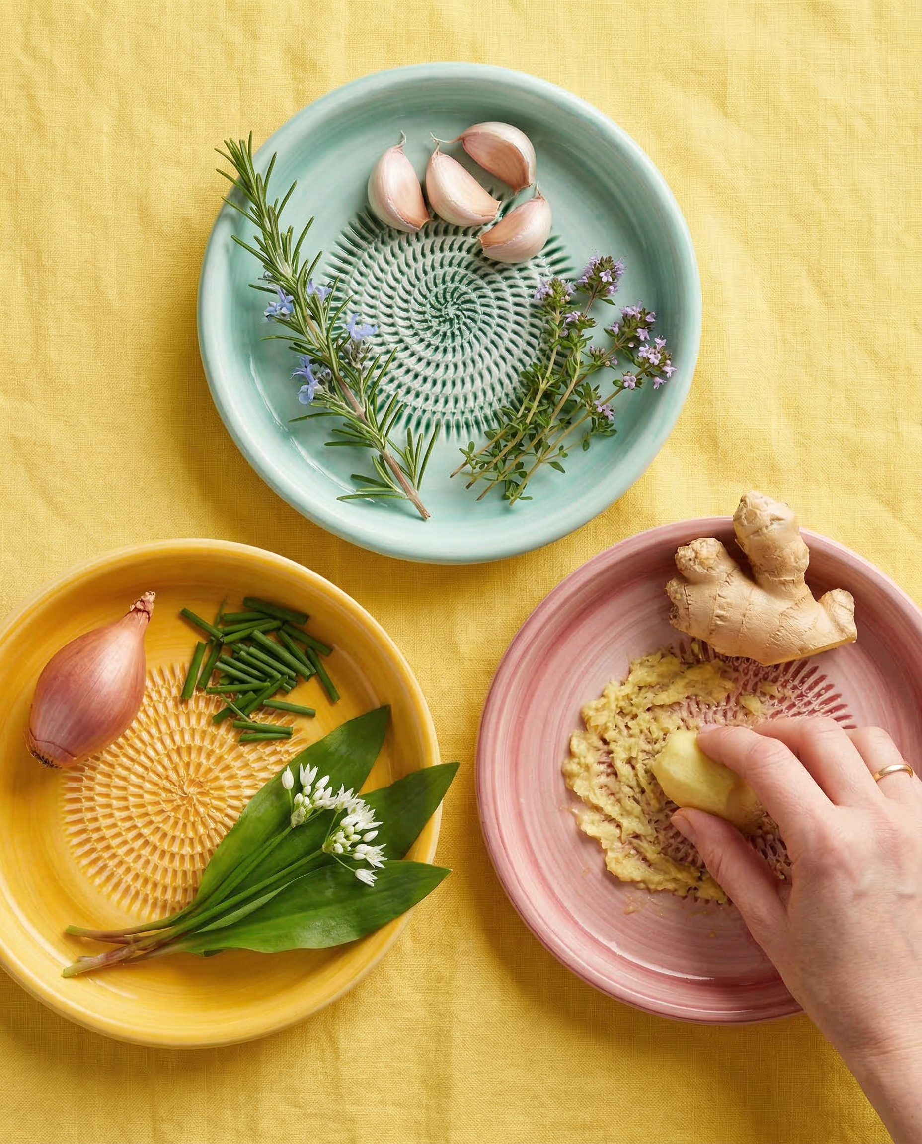 Dip & Genuss Set mit 3 Dipschalen, jeweils mit Rezeptheft u. Reinigungspinsel