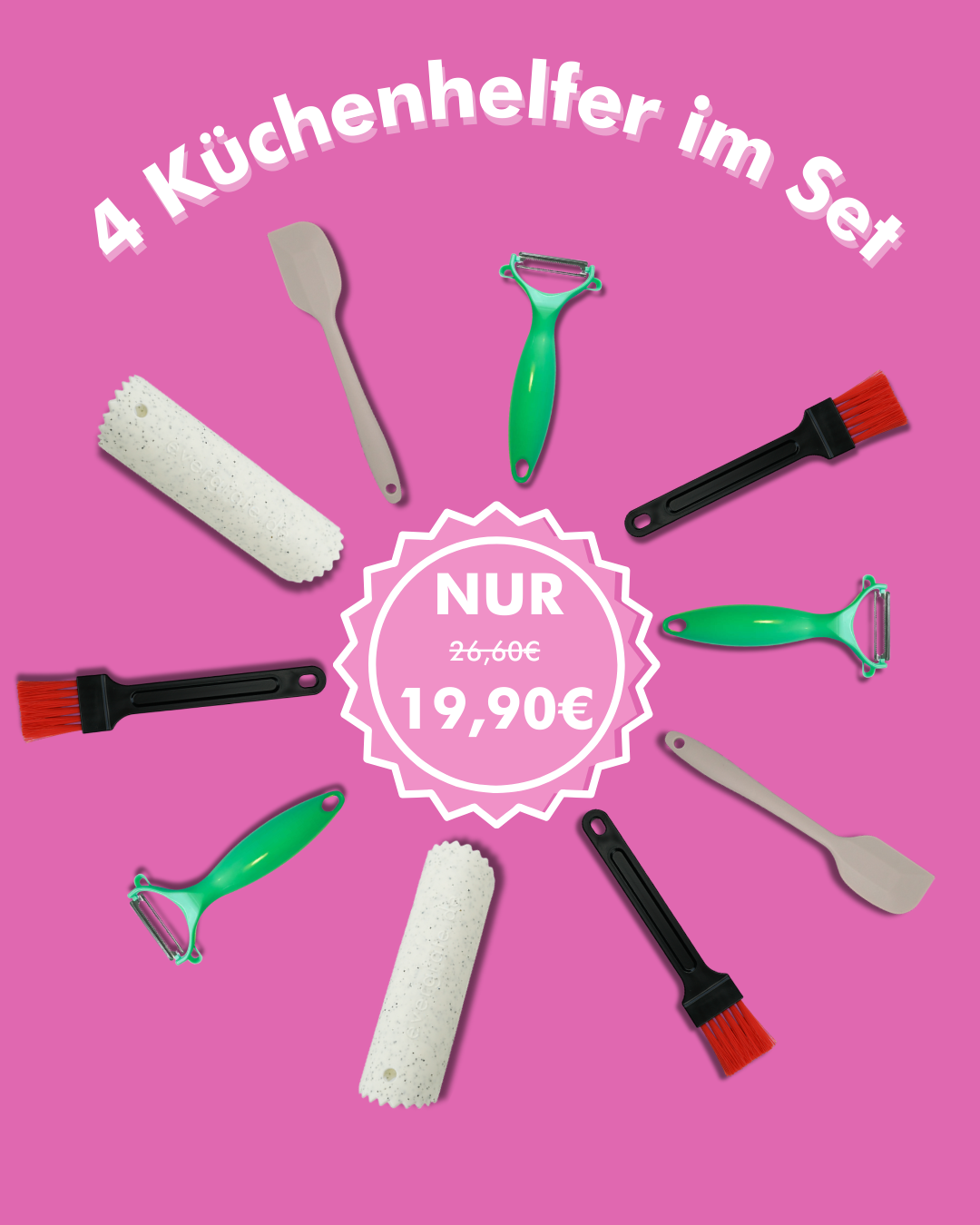 4 Küchenhelfer im Set
