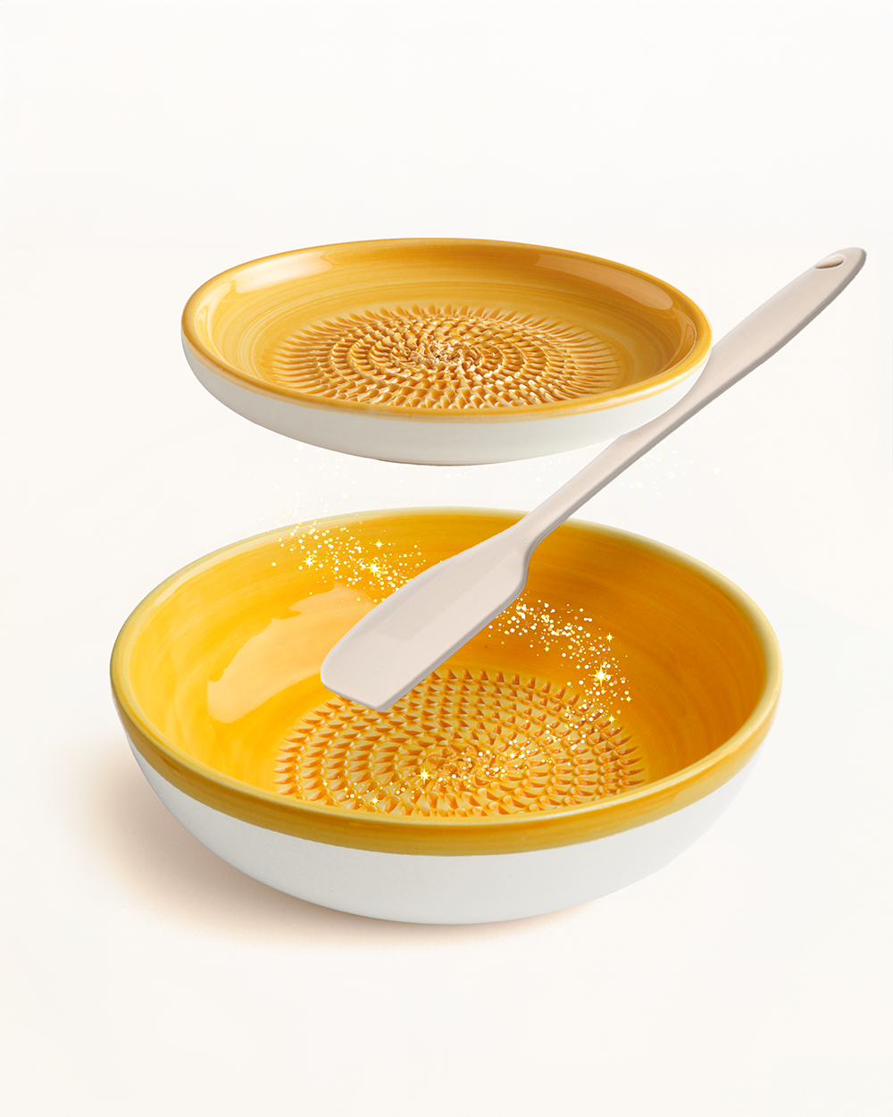 Magic Mix-Bowl-Set mit Tellerreibe und Silikonspachtel