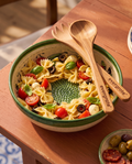 Reibeschüssel mit Salatbesteck