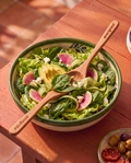 Reibeschüssel mit Salatbesteck