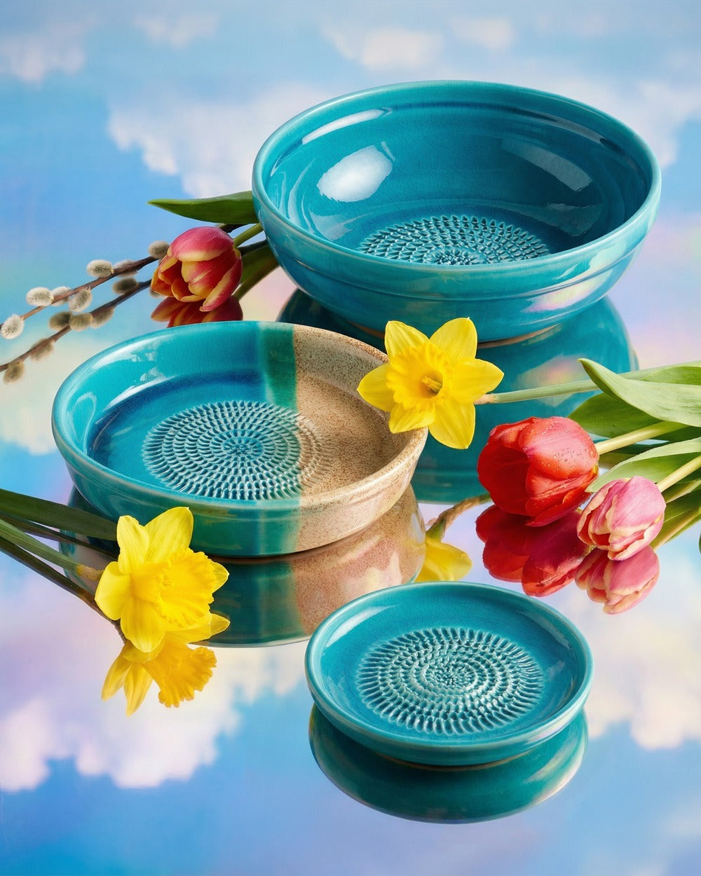 Osterküchen-Set mit Tellerreibe + Dipschale + Reibeschüssel nach Wahl