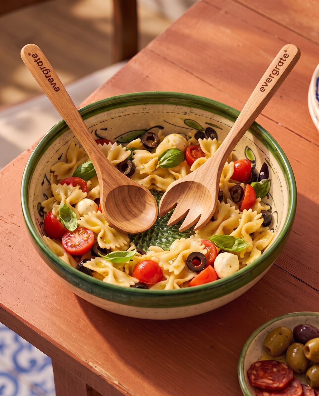 Salatbesteck aus Kirschholz